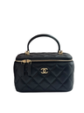 Chanel long vanity case top handle(Bk/Ghw)