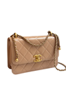 Chanel seasonal double adjustable chain flap bag(Beige/Ghw)