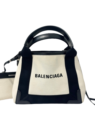 Balenciaga cabas tote mini(White/Bk)