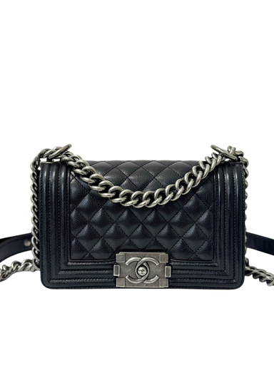 [#27047406] Boy Chanel 20cm(Bk caviar/Shw)